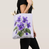Veilchenblüten im Februar Tasche (Von Nahem)