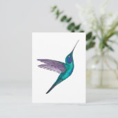 Veilchenohrkolibri Postkarte (Stehend Vorderseite)