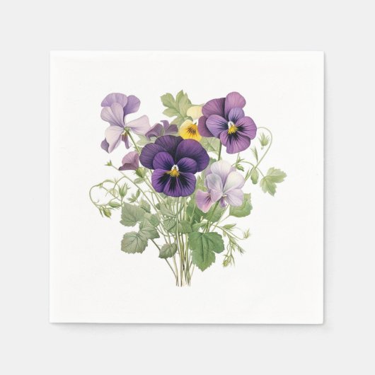 Veilchenpapier Serviette (Vorderseite)