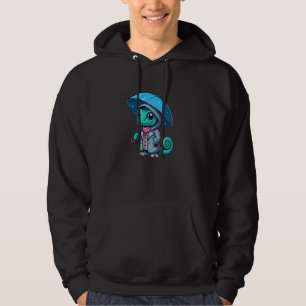 Veiled Chameleon Umbrella Reptile Funny Raincoat Hoodie