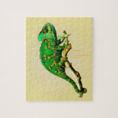 Veiled Chameleon Wasserfarbe Reptile Jigsaw Puzzle (Vertikal)