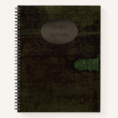 Veiled Notions: Dark Academia Moss Velvet Journal Notizblock (Vorderseite)