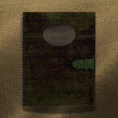 Veiled Notions: Dark Academia Moss Velvet Journal Notizblock