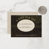 Veiled Notions Graduation Gift Card Insert Card Mitteilungskarte (Vorderseite/Rückseite Beispiel)