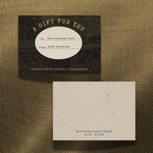 Veiled Notions Graduation Gift Card Insert Card Mitteilungskarte