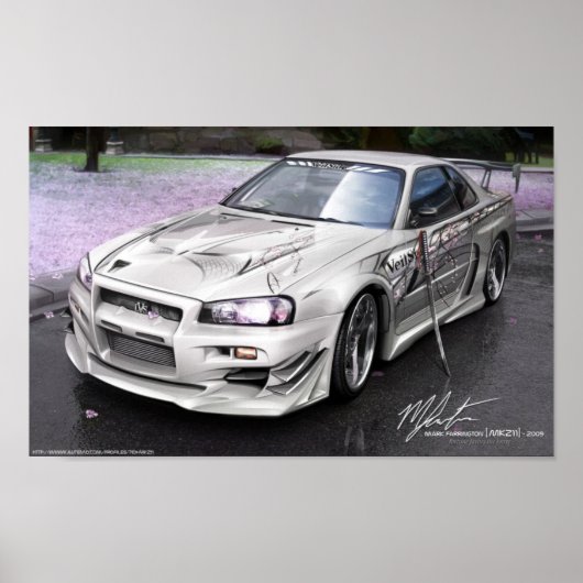 Veilside StreetDrag GTR von MK211 Poster (Vorne)