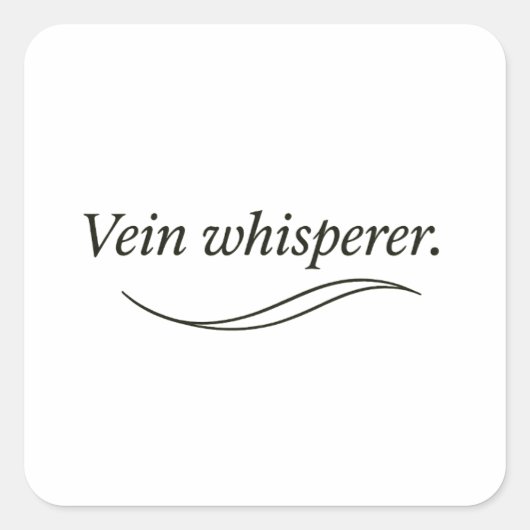 Vein Whisperer Quadratischer Aufkleber (Vorderseite)