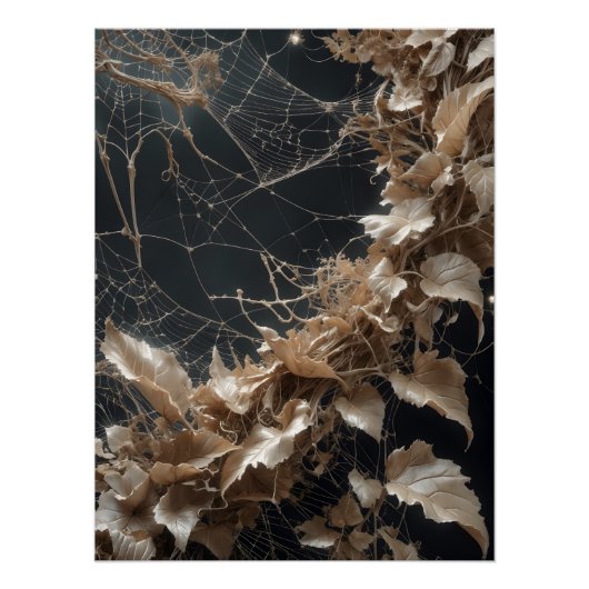 Veins of Decay – Herfstdetailkunst Poster (Vorderseite)