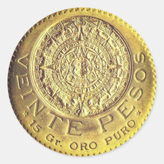 Veinte pesos Mexicanos de oro puro Aufkleber