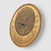 Veinte Pesos Oro Puro Große Wanduhr (Winkel)