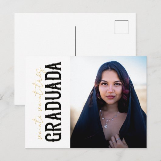 Veintitrés Graduada Postkarte (Vorne/Hinten)
