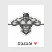 Veiny Hand Sticker Dumbell Power Hardcore Fit (Blatt)