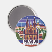 Veitsdom Tschechien Magnet (Vorderseite/Rückseite)