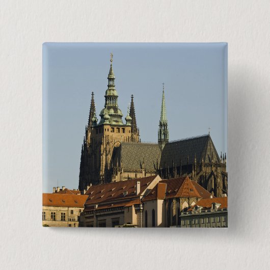 Veitsdom und Prager Burg, eine der Button (Vorderseite)