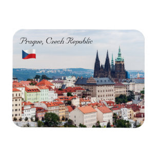 Veitsdom und Prager Stadtansicht - Tschechische R Magnet