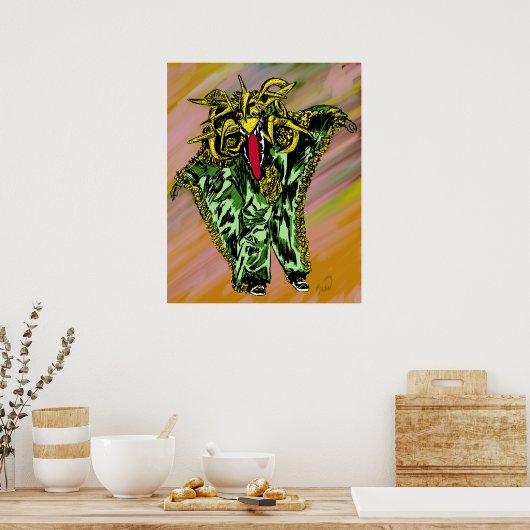 Vejigante Verde Poster (Küche)