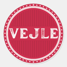 Vejle City Pride Emblem – Danish Identity Runder Aufkleber