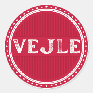 Vejle City Pride Emblem – Danish Identity Runder Aufkleber
