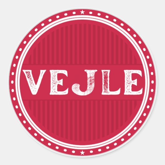 Vejle City Pride Emblem – Danish Identity Runder Aufkleber (Vorderseite)