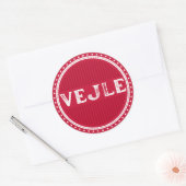 Vejle City Pride Emblem – Danish Identity Runder Aufkleber (Umschlag)