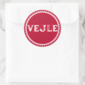 Vejle City Pride Emblem – Danish Identity Runder Aufkleber (Tasche)