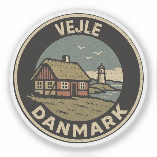 Vejle, Dänemark Aufkleber (Vorderseite)