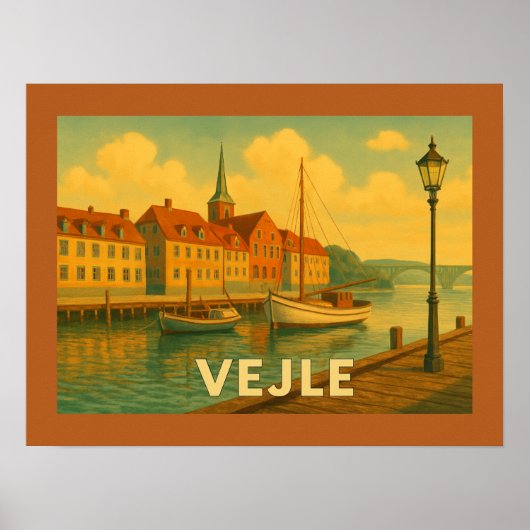 Vejle Dänemark Brücke Poster (Vorne)