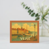 Vejle Dänemark Brücke Postkarte (Stehend Vorderseite)