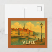 Vejle Dänemark Brücke Postkarte (Vorne/Hinten)
