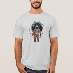 Vektor Astronaut und Mond Design T-Shirt