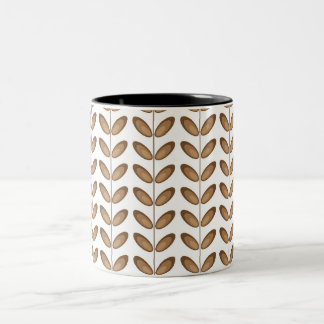 Vektor-Blatt-Designs Zweifarbige Tasse