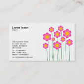 Vektor Blume III - (Perle) Visitenkarte (Rückseite)