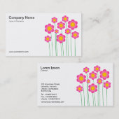 Vektor-Blume III - weiß Visitenkarte (Vorne/Hinten)