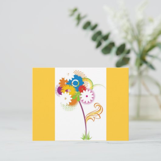 Vektor_Blume Postkarte (Stehend Vorderseite)