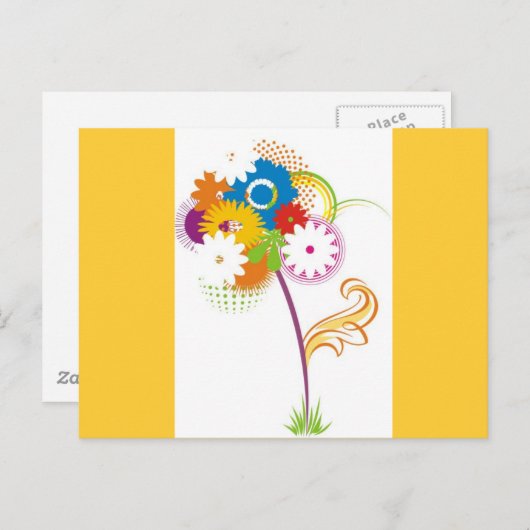 Vektor_Blume Postkarte (Vorne/Hinten)