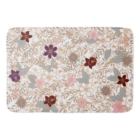 Vektor Blumenmuster Badematte (Vorderseite)