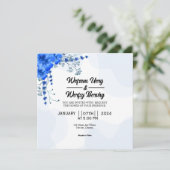 Vektor der Blumenzausdruckskarte Einladung (Stehend Vorderseite)