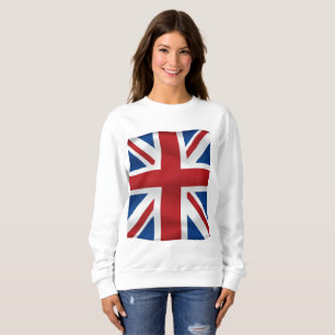 Vektor, der britische Staatsflagge wellenartig Sweatshirt