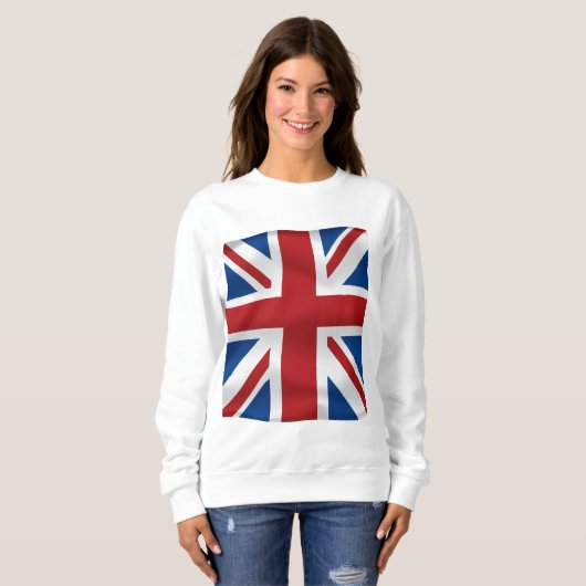 Vektor, der britische Staatsflagge wellenartig Sweatshirt (Vorne ganz)