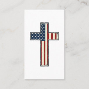 Vektor-Design eines patriotischen Kreuzes mit Dist Visitenkarte