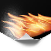 Vektor-Flammen1- WARME FLAMMEN, DIE SCHWARZE ORANG Fotodruck (Ecke)