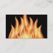 Vektor-Flammen1- WARME FLAMMEN, DIE SCHWARZE ORANG Visitenkarte (Rückseite)