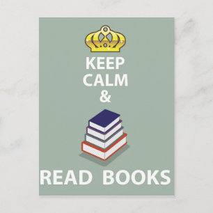 Vektor für Ruhe und Lesen von Büchern behalten Postkarte