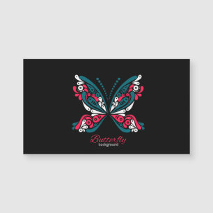 Vektor Hintergrund mit schönem Schmetterling Tätow Magnetkarte