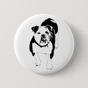 Vektor-Icon, Bulldog-Pin-Zierde Button