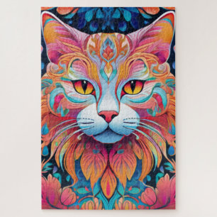 Vektor-Katzenschachbrett-Puzzle Puzzle
