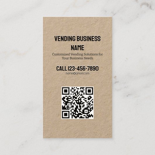 Vektor-Maschine für QR Kraft Visitenkarte (Rückseite)