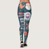 Vektor Set niedliche Weihnachtselemente Santa Ping Leggings (Rückseite)