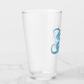 Vektor-Silhouette des Blauen Oktopus Glas (Rechts)