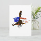 Vektor-Vektor-Amerikanischer Adler gegen Gussahne Dankeskarte (Stehend Vorderseite)